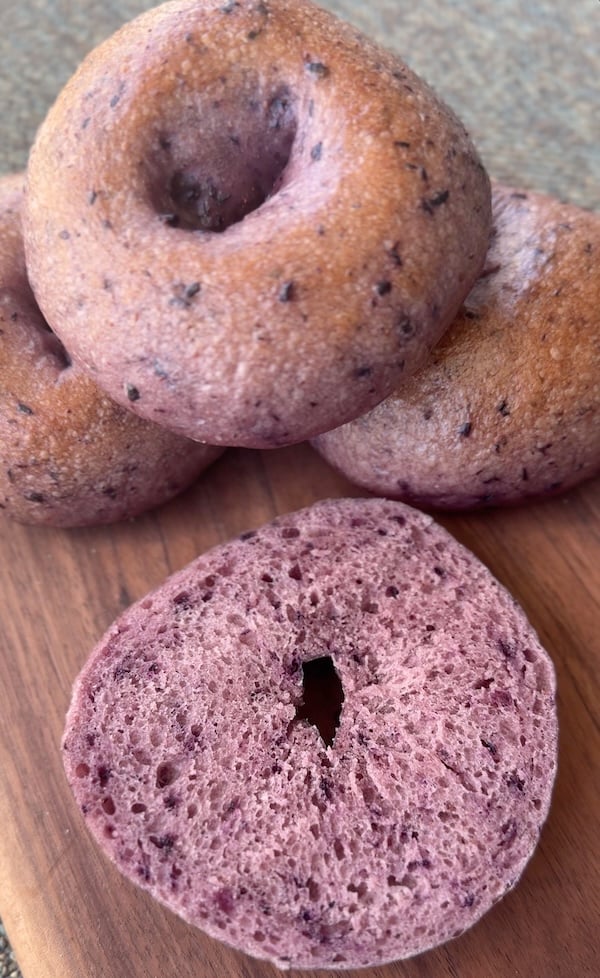 recipe testing photo showing a more vibrant purple interior