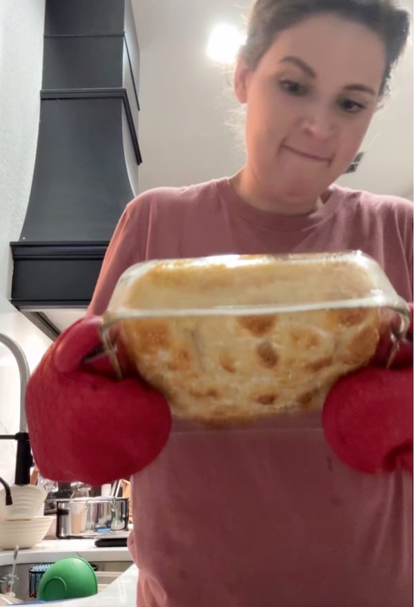 test 7 result same day focaccia in glass pan where the dough stuck to the pan