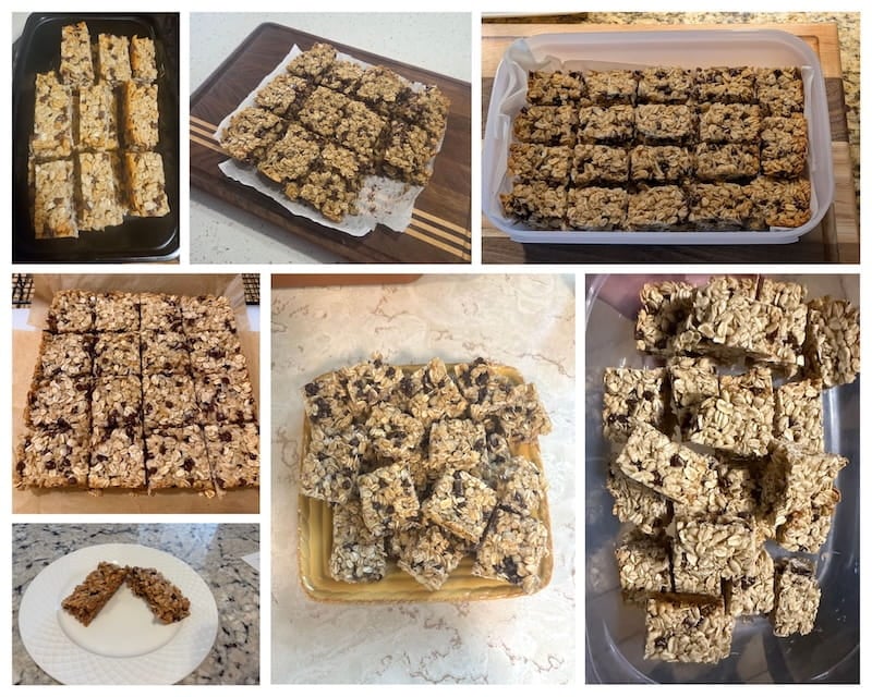 collage of recipe testers granola bars