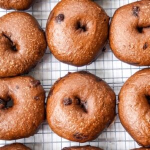 Double Chocolate Sourdough Bagels