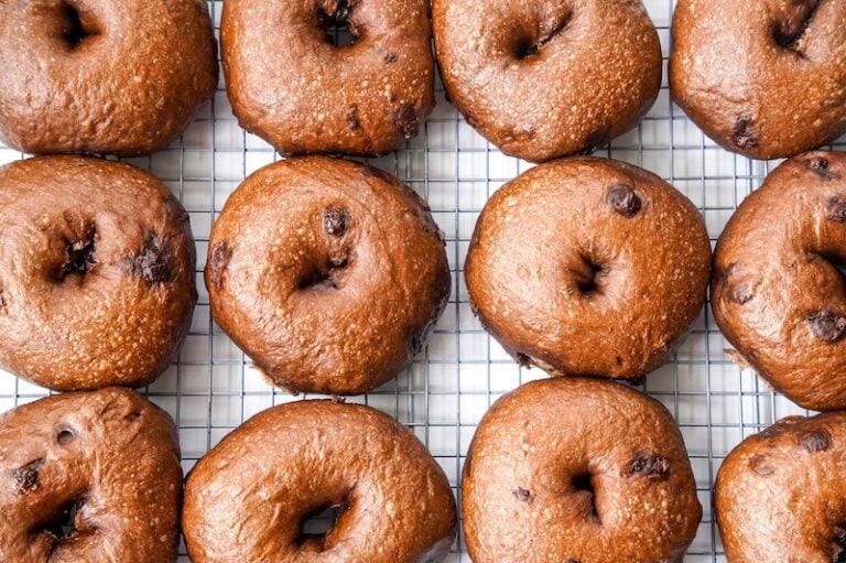 Easy Double Chocolate Sourdough Bagels