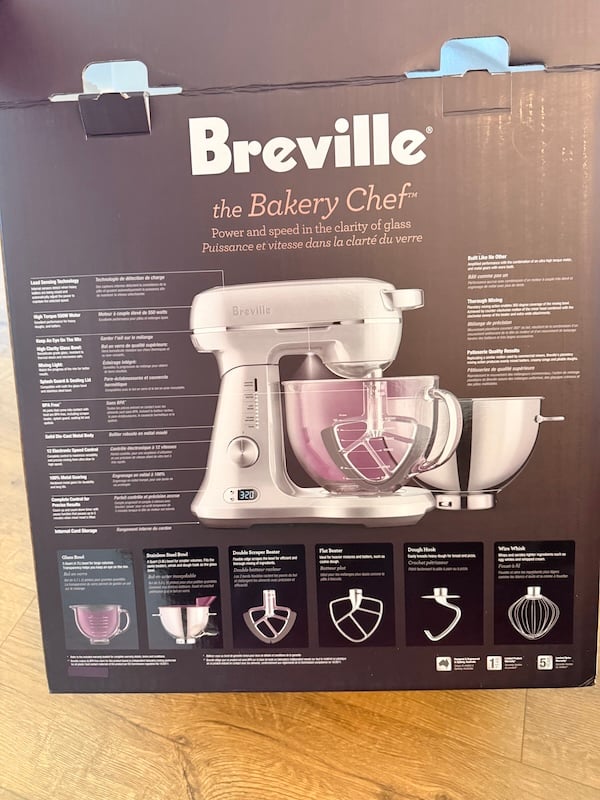back of breville bakery chef box