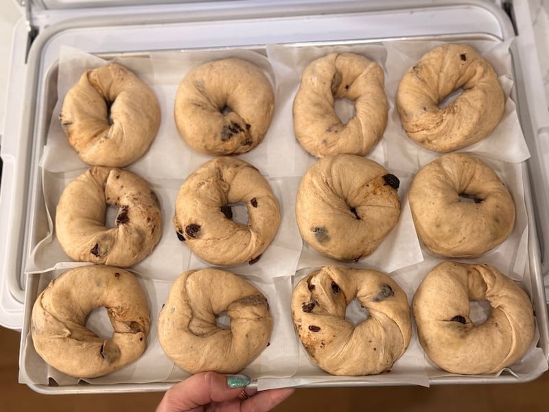 bagels ready for boiling