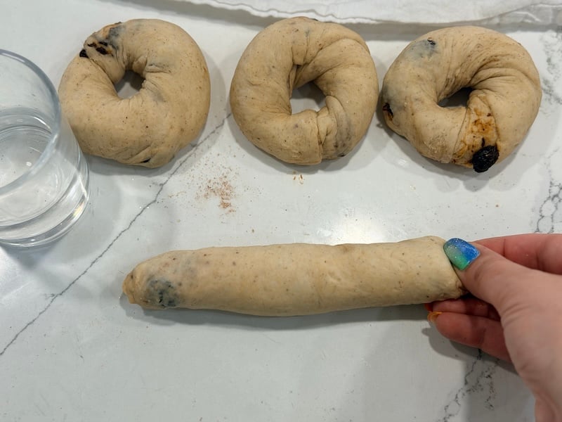 dough log rolled up