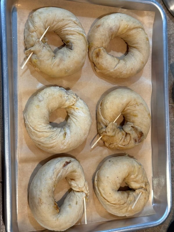 holding bagels together with a toothpick photo submission from lisa merritt