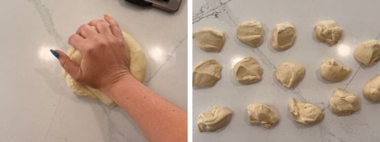knead and divide the bierocks dough