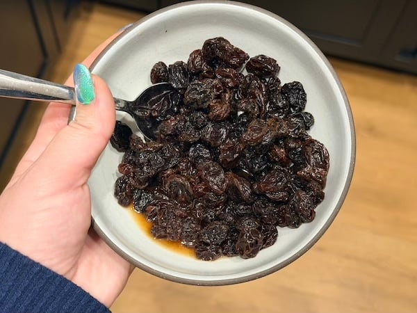 soaked raisins