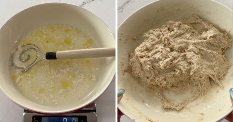 initial mix of the hint of rye sourdough bread