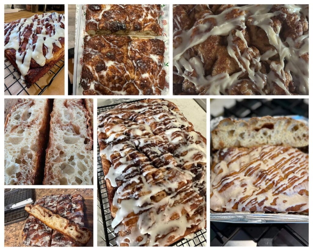 first set of cinnamon roll focaccia from recipe testers survey feedback
