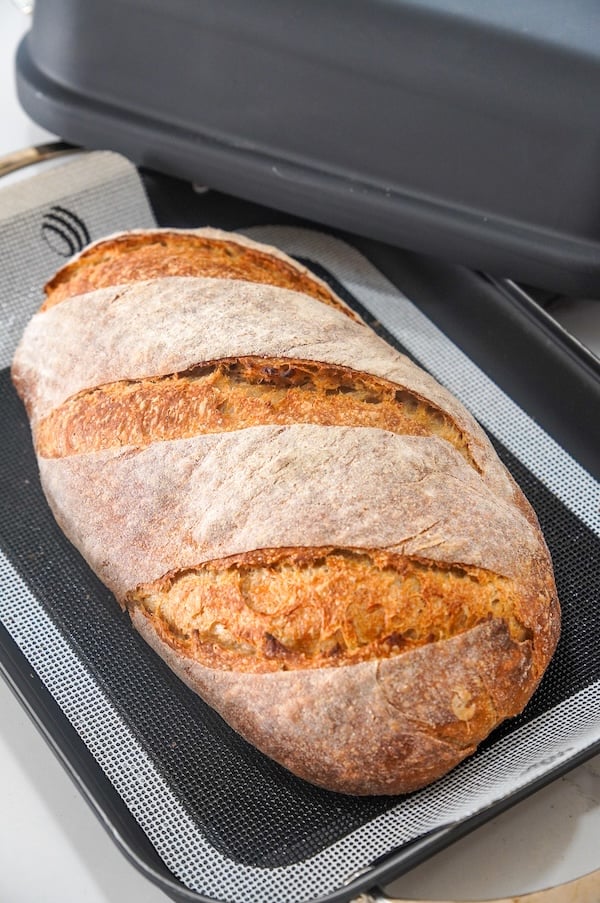 hint of rye loaf inside the bulka carbon steel bread oven