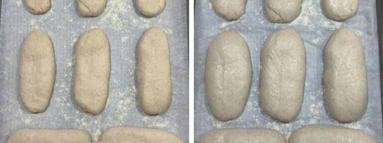 hoagie rolls before and after second proof