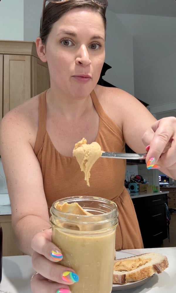 thick and spreadable peanut butter with water added