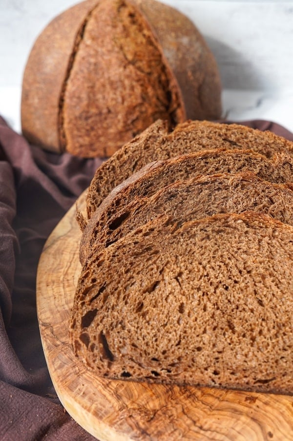 beautiful crumb of sourdough brown bread recipe