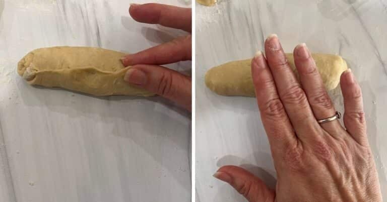 pinching hawaiian hot dog bun seams