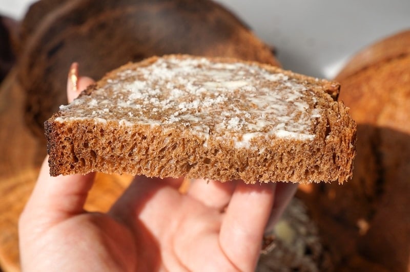 ready to eat half slice of brown bread