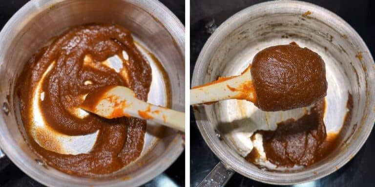 cooking pumpkin butter mixture on the stovetop