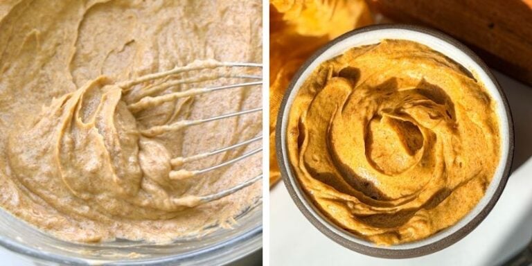 whisking pumpkin butter