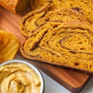 recipe card pumpkin swirl sourdough bread