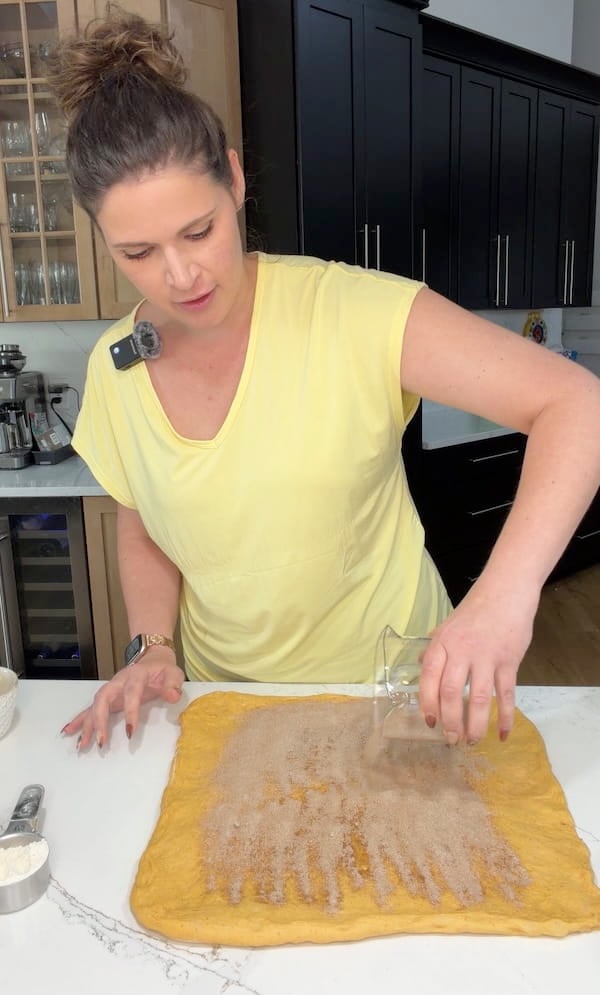 sprinkle swirl mixture on first layer