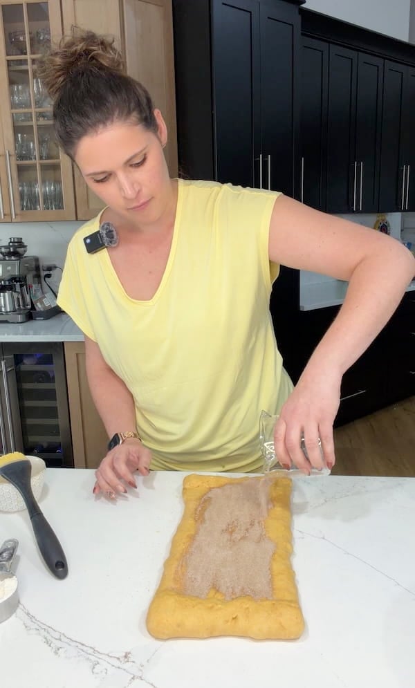 sprinkle swirl mixture on second layer